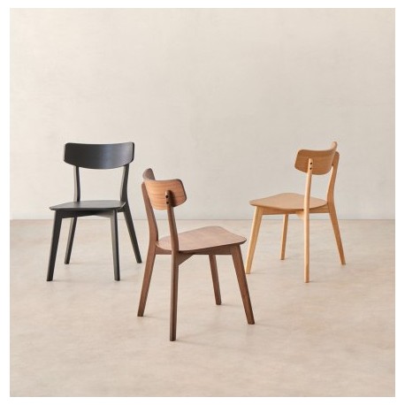 SILLA ALAIA DE MADERA DE HEVEA