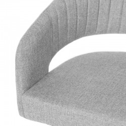 SILLA TAPIZADA KORA CON PATAS DE METAL NEGRAS