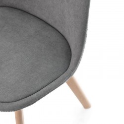 SILLA TAPIZADA MILENA CON PATAS DE MADERA