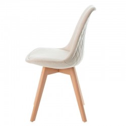 SILLA TAPIZADA MILENA CON PATAS DE MADERA