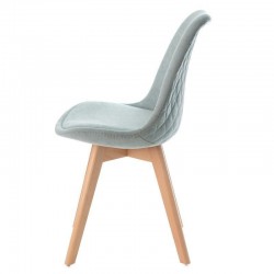 SILLA TAPIZADA MILENA CON PATAS DE MADERA