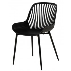 SILLA RANIA DE POLIPROPILENO Y PATAS DE METAL