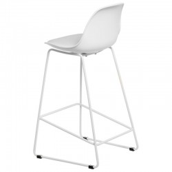 TABURETE ALTO JAKE DE POLIPROPILENO Y PATAS DE METAL