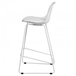TABURETE ALTO JAKE DE POLIPROPILENO Y PATAS DE METAL