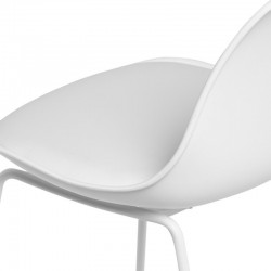 TABURETE ALTO JAKE DE POLIPROPILENO Y PATAS DE METAL