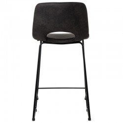 TABURETE METALICO ROWAN TAPIZADO CON EFECTO CUERO