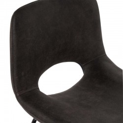 TABURETE METALICO ROWAN TAPIZADO CON EFECTO CUERO