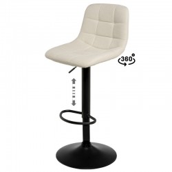 TABURETE TAPIZADO ASHA ELEVABLE Y GIRATORIO