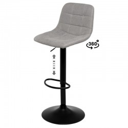 TABURETE TAPIZADO ASHA ELEVABLE Y GIRATORIO