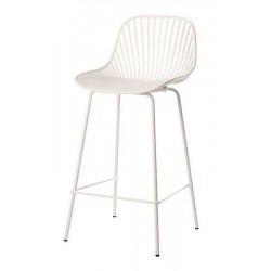 TABURETE PEYTON DE POLIPROPILENO Y PATAS DE METAL