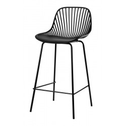 TABURETE PEYTON DE POLIPROPILENO Y PATAS DE METAL