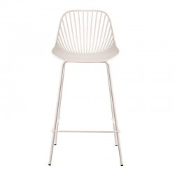 TABURETE PEYTON DE POLIPROPILENO Y PATAS DE METAL