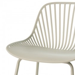 TABURETE PEYTON DE POLIPROPILENO Y PATAS DE METAL