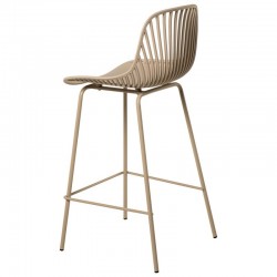 TABURETE PEYTON DE POLIPROPILENO Y PATAS DE METAL