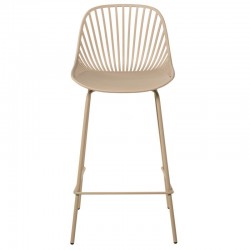 TABURETE PEYTON DE POLIPROPILENO Y PATAS DE METAL