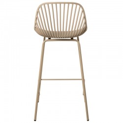 TABURETE PEYTON DE POLIPROPILENO Y PATAS DE METAL