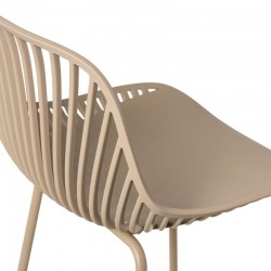 TABURETE PEYTON DE POLIPROPILENO Y PATAS DE METAL