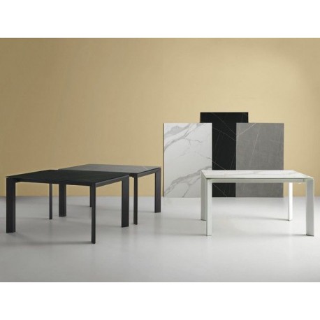 MESA EXTENSIBLE TAMARA 160CM. DE PORCELANICO