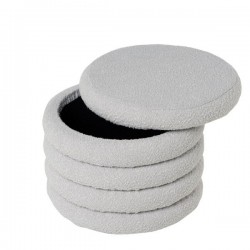 PUFF HARRY EN TELA BORREGUITO Y CON ALMACENAJE