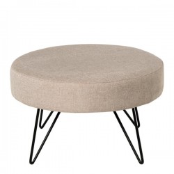 PUFF REDONDO ARON CON PATAS DE METAL