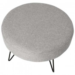 PUFF REDONDO ARON CON PATAS DE METAL