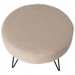 PUFF REDONDO ARON CON PATAS DE METAL