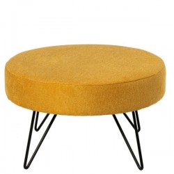 PUFF REDONDO ARON CON PATAS DE METAL