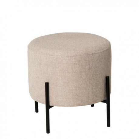 PUFF TAPIZADO HERMAN CON PATAS METALICAS
