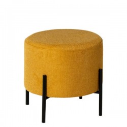 PUFF TAPIZADO HERMAN CON PATAS METALICAS