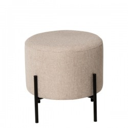 PUFF TAPIZADO HERMAN CON PATAS METALICAS