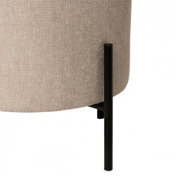 PUFF TAPIZADO HERMAN CON PATAS METALICAS