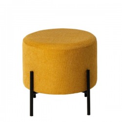 PUFF TAPIZADO HERMAN CON PATAS METALICAS