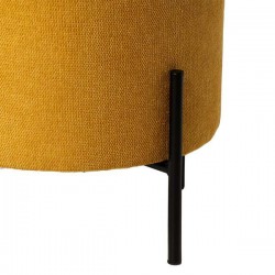 PUFF TAPIZADO HERMAN CON PATAS METALICAS