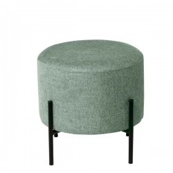 PUFF TAPIZADO HERMAN CON PATAS METALICAS