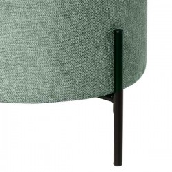 PUFF TAPIZADO HERMAN CON PATAS METALICAS