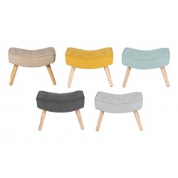 REPOSAPIES TAPIZADO CON PATAS DE MADERA