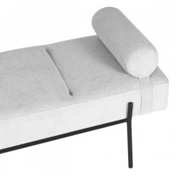 BANQUETA TAPIZADA EDIMBURGO CON PATAS DE METAL