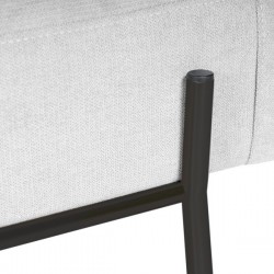 BANQUETA TAPIZADA EDIMBURGO CON PATAS DE METAL