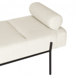 BANQUETA TAPIZADA EDIMBURGO CON PATAS DE METAL