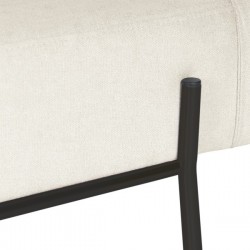 BANQUETA TAPIZADA EDIMBURGO CON PATAS DE METAL