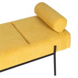 BANQUETA TAPIZADA EDIMBURGO CON PATAS DE METAL