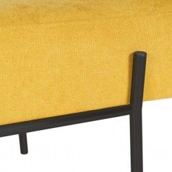 BANQUETA TAPIZADA EDIMBURGO CON PATAS DE METAL