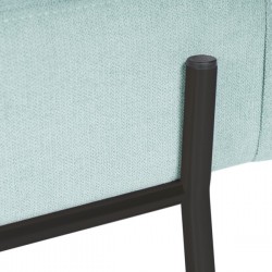 BANQUETA TAPIZADA EDIMBURGO CON PATAS DE METAL