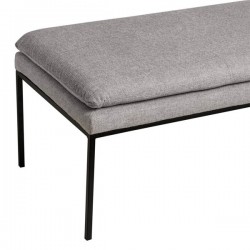 BANQUETA TAPIZADA TURIN CON PATAS DE METAL