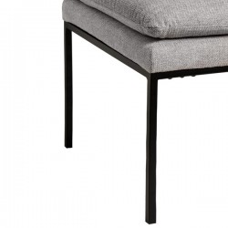 BANQUETA TAPIZADA TURIN CON PATAS DE METAL