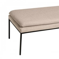 BANQUETA TAPIZADA TURIN CON PATAS DE METAL