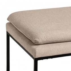 BANQUETA TAPIZADA TURIN CON PATAS DE METAL