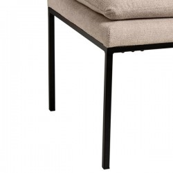 BANQUETA TAPIZADA TURIN CON PATAS DE METAL