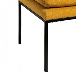 BANQUETA TAPIZADA TURIN CON PATAS DE METAL