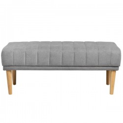 BANQUETA TAPIZADA BARI CON PATAS DE MADERA